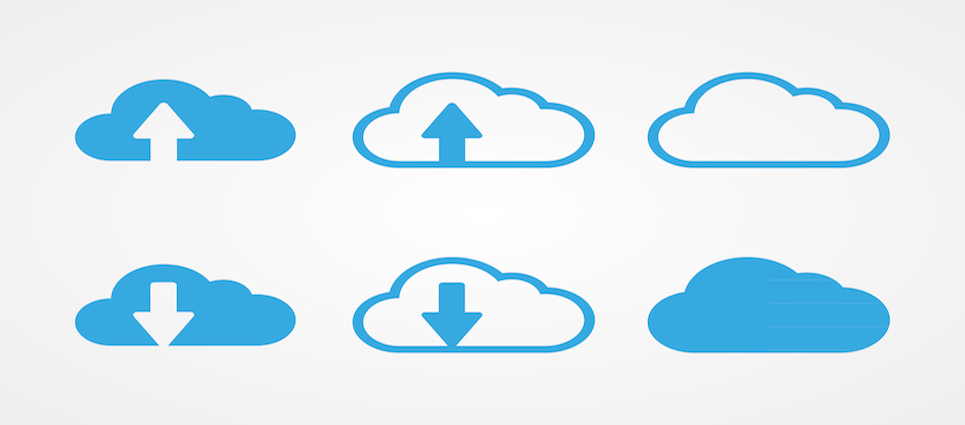 Set of cloud icons